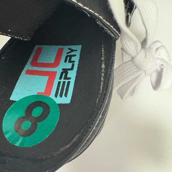 Replay Black and White Lace-Up Platform Boots - Picture 3 of 8